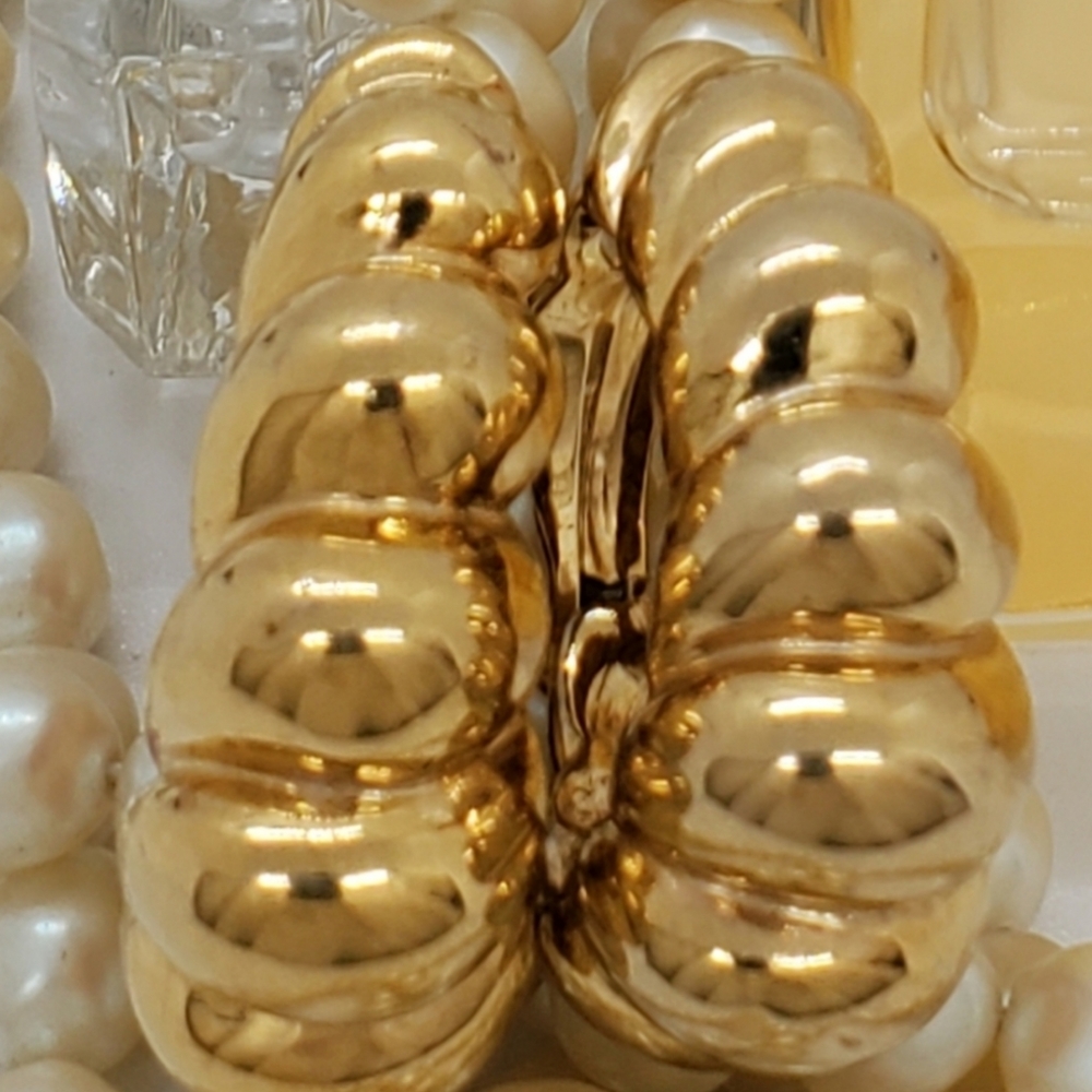 Vintage St. John Hoop  Signed Earrings